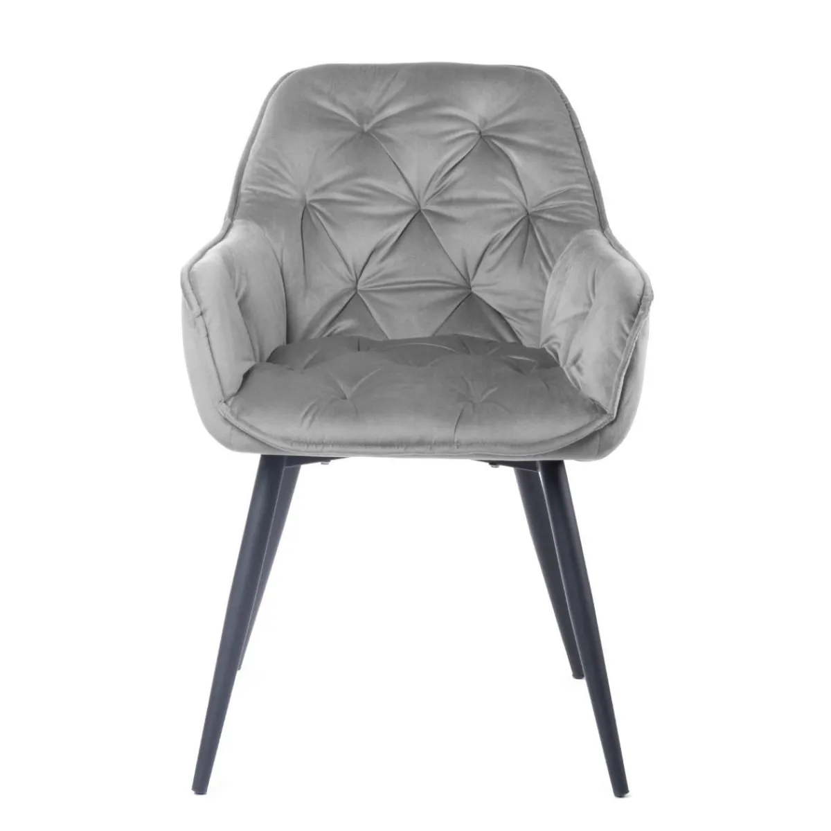HOMLA Krzeslo Flossi Welurowe Szare 57X63X84 Cm Szary Discount