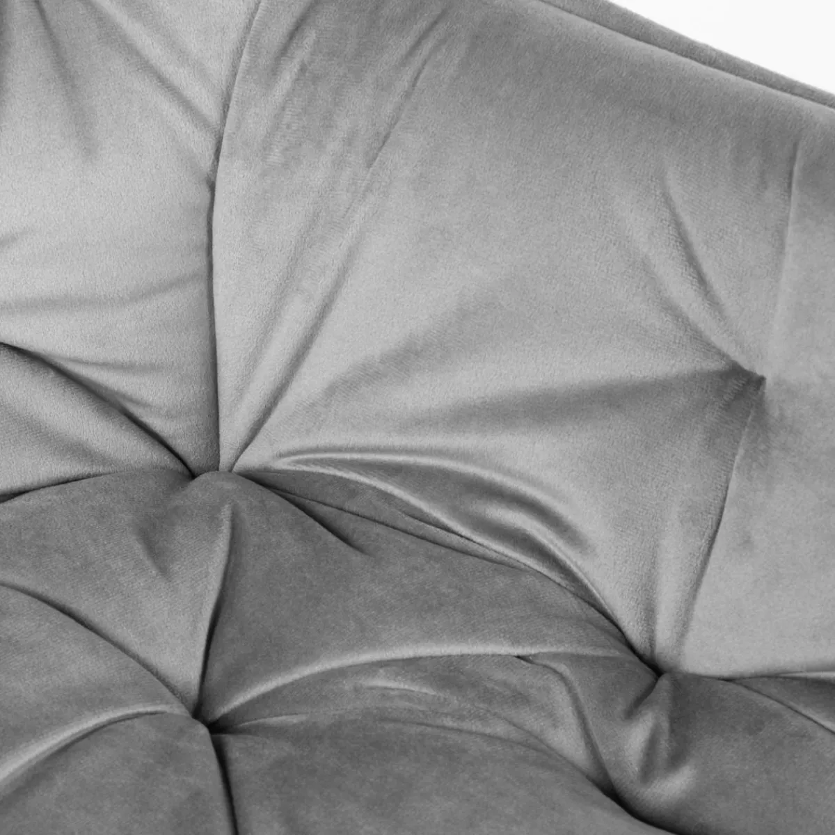 HOMLA Krzeslo Flossi Welurowe Szare 57X63X84 Cm Szary Discount