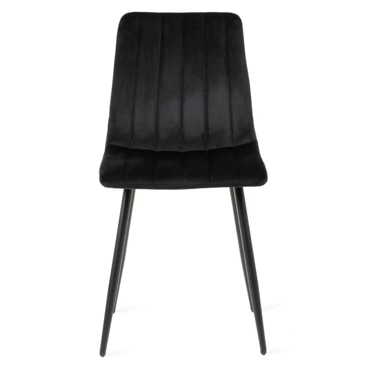 HOMLA Krzeslo Golick Welurowe Czarne 44X57X88 Cm Czarny