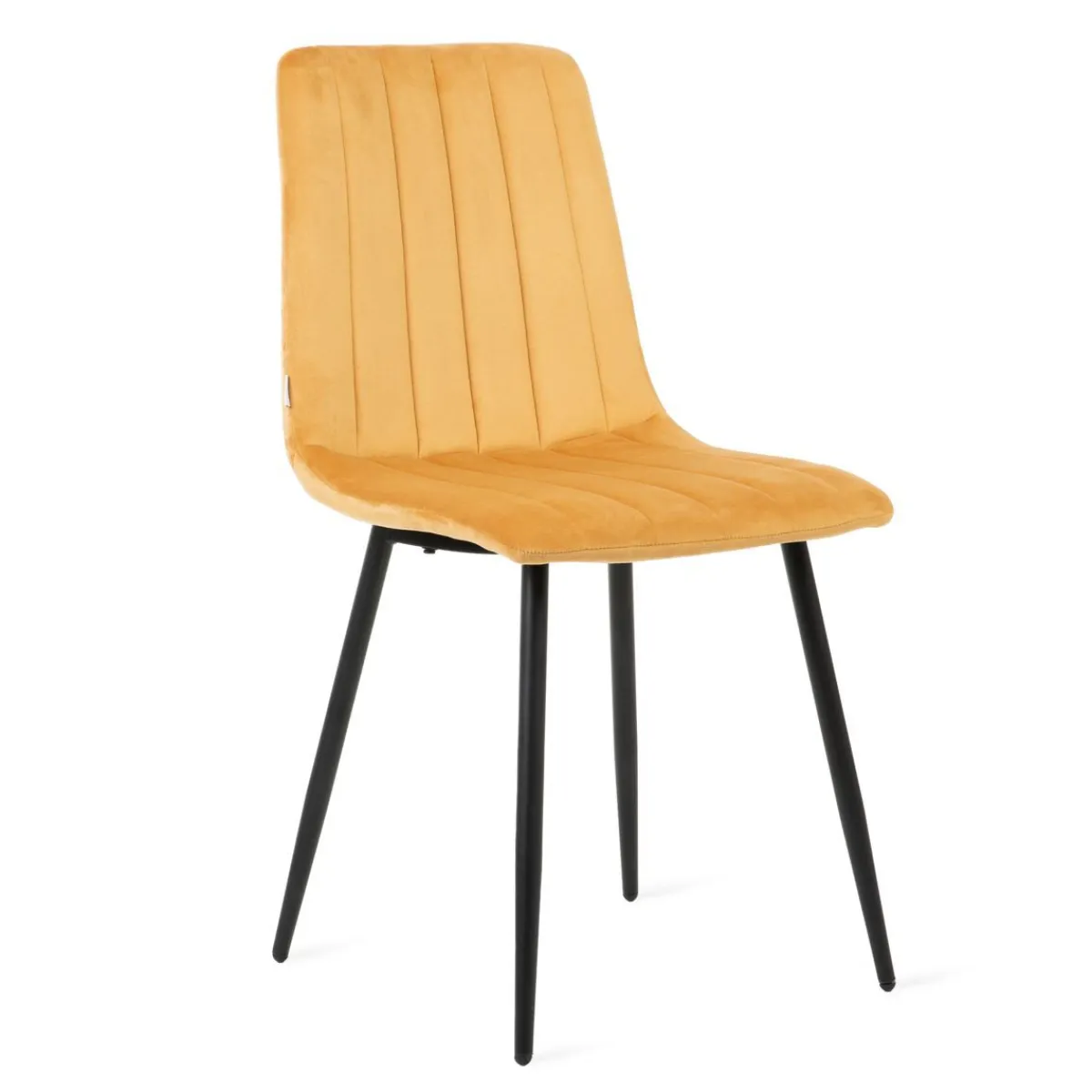 HOMLA Krzeslo Golick Welurowe Musztardowe 44X57X88 Cm Musztardowy