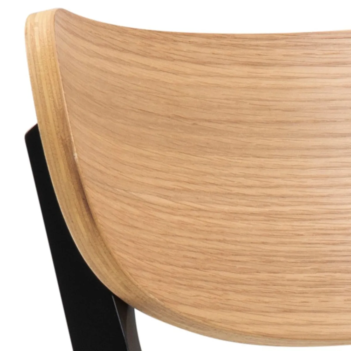 HOMLA Krzeslo Haveri! Drewniane Czarne-Naturalne 55X45X79,5 Cm Naturalny