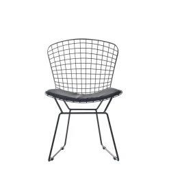 HOMLA Krzeslo Industrial Metalowy 58X54X80 Cm Czarny Outlet