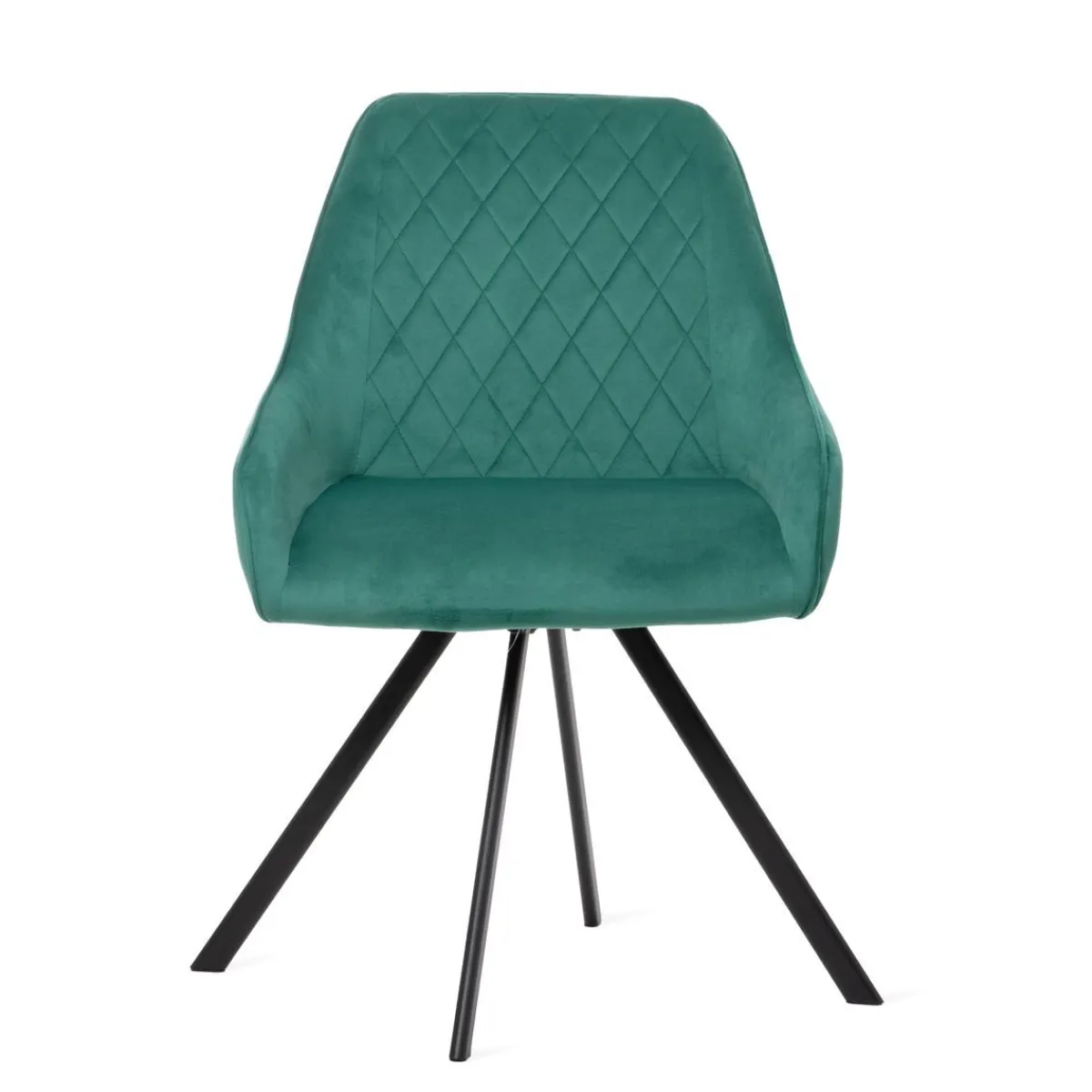HOMLA Krzeslo Laurent Obrotowe Czarne 54X55X85 Cm, Sh: 50Cm Zielony Outlet