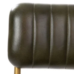 HOMLA Krzeslo Lumbar W Obiciu Ze Skory Bawolej Zielone 46X52X78 Cm Hot