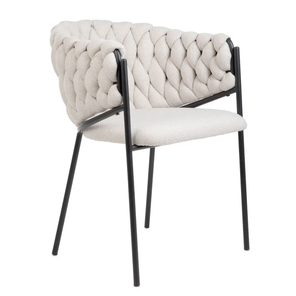 HOMLA Krzeslo Merle Bezowe 57X59X78 Cm Bezowy Clearance