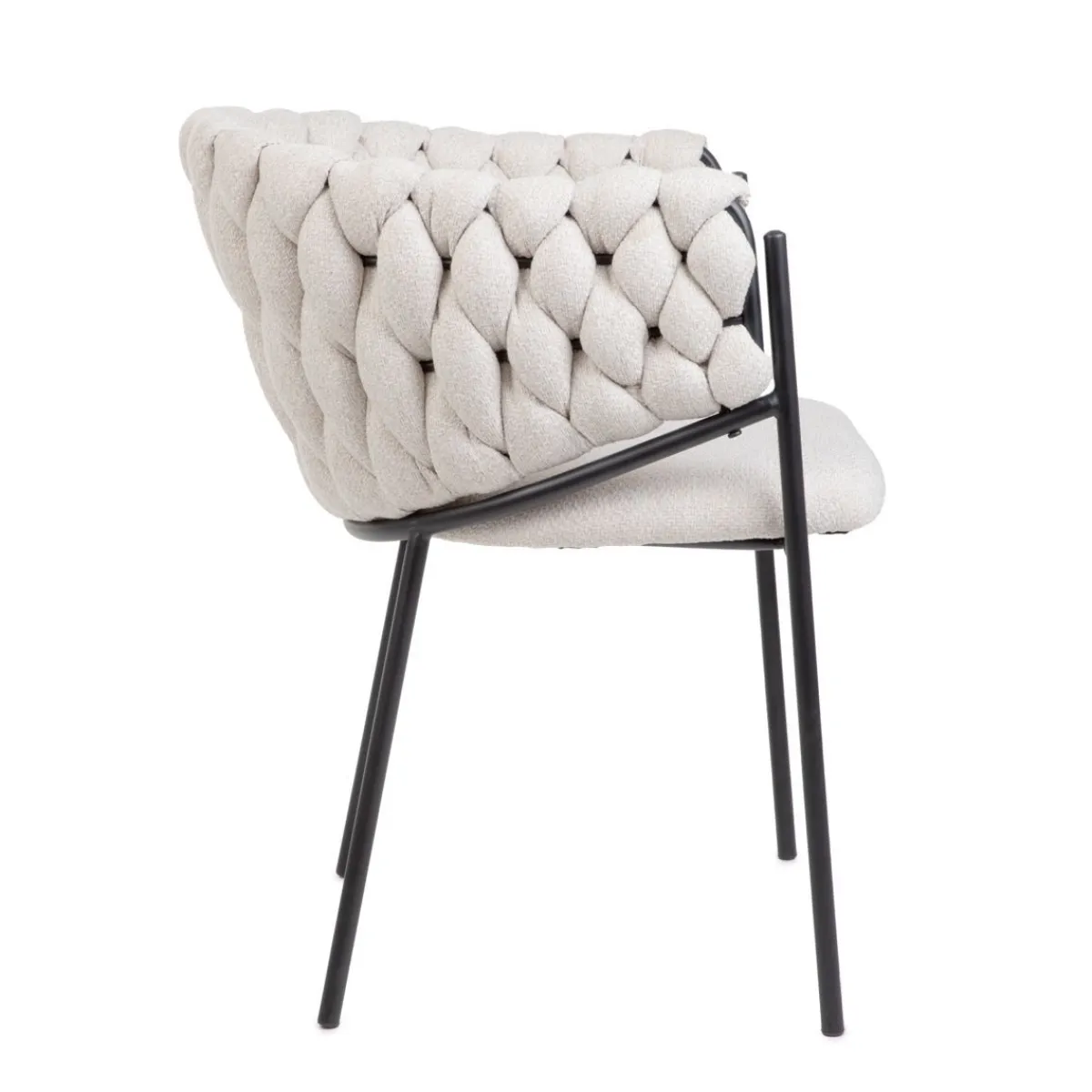 HOMLA Krzeslo Merle Bezowe 57X59X78 Cm Bezowy Clearance