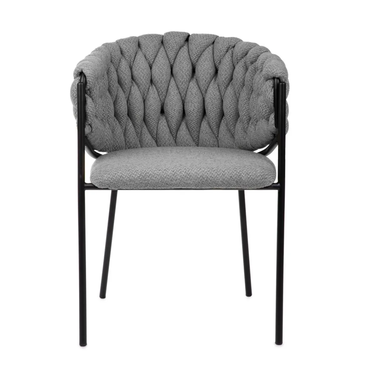 HOMLA Krzeslo Merle Ciemnoszare 57X59X78 Cm Szary Discount