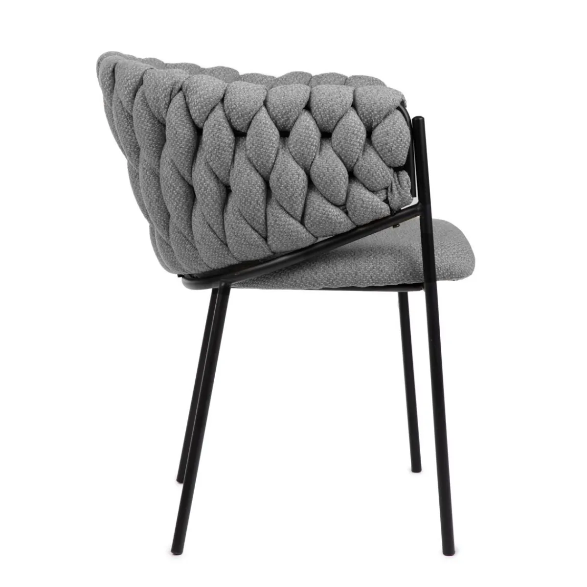 HOMLA Krzeslo Merle Ciemnoszare 57X59X78 Cm Szary Discount