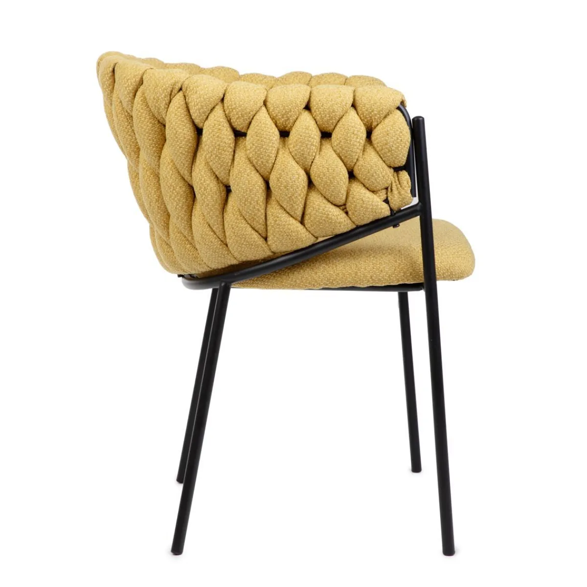 HOMLA Krzeslo Merle Musztardowe 57X59X78 Cm Musztardowy Best