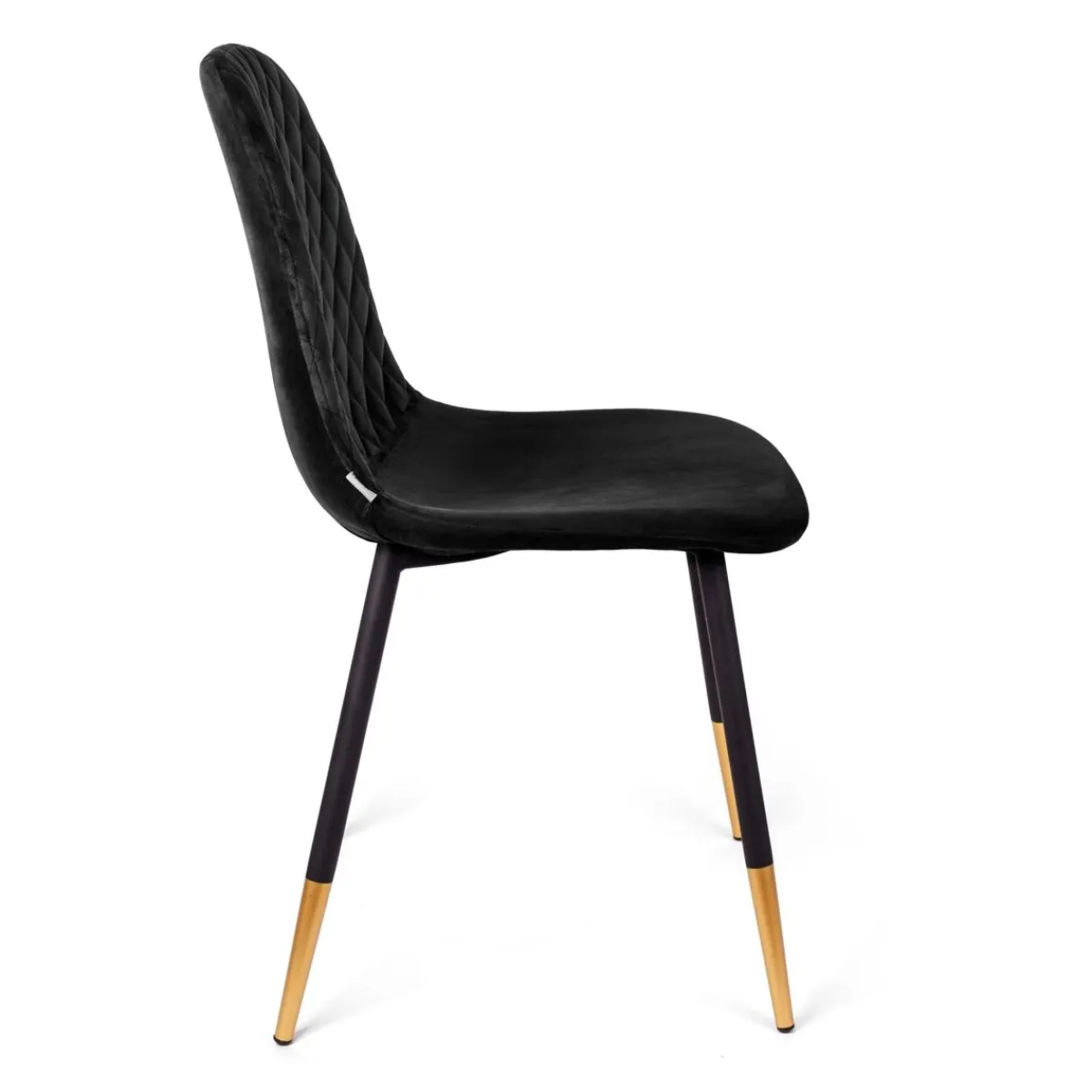 HOMLA Krzeslo Noir Welurowe Czarne 44X52X85Cm Czarny Best