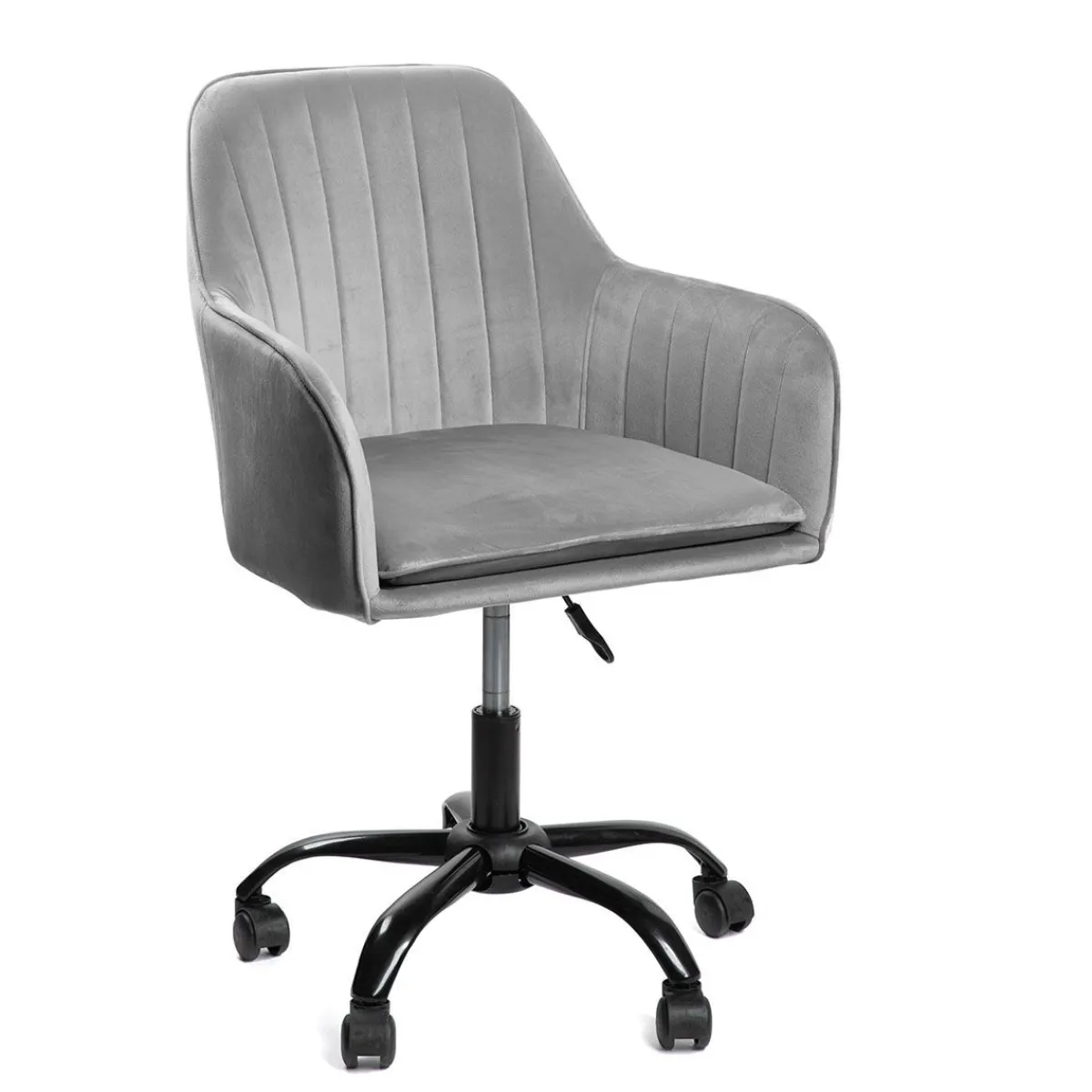 HOMLA Krzeslo Obrotowe Szare Welurowe Teill 55X54,5X80-90Cm Szary Online