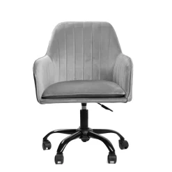 HOMLA Krzeslo Obrotowe Szare Welurowe Teill 55X54,5X80-90Cm Szary Online