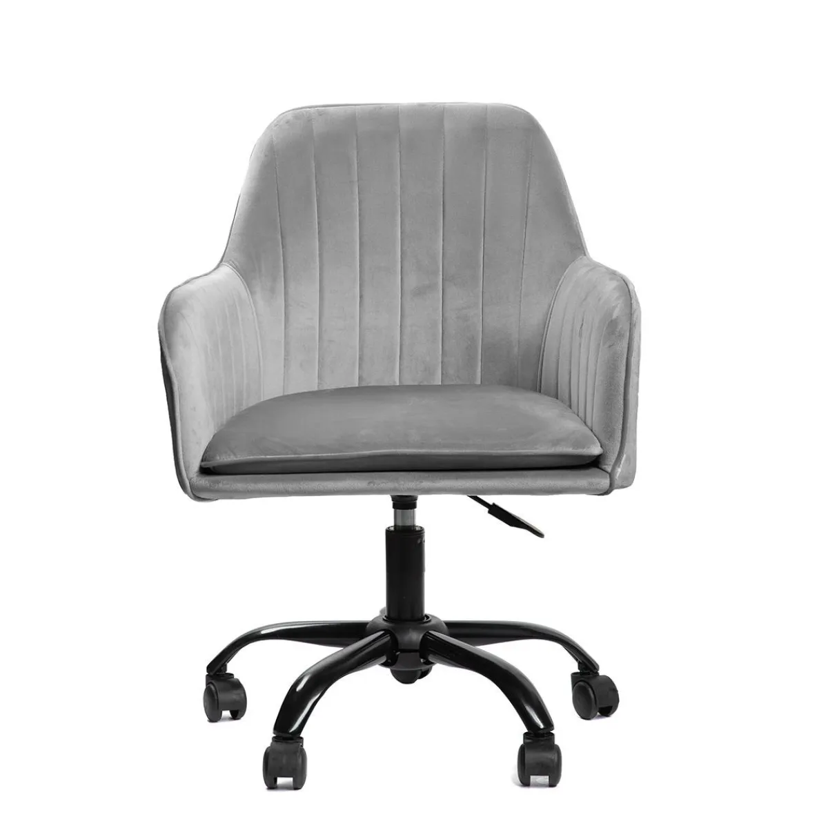 HOMLA Krzeslo Obrotowe Szare Welurowe Teill 55X54,5X80-90Cm Szary Online