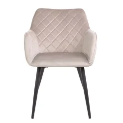 HOMLA Krzeslo Shelton Welurowe Bezowe 56X60X84Cm Bezowy Clearance