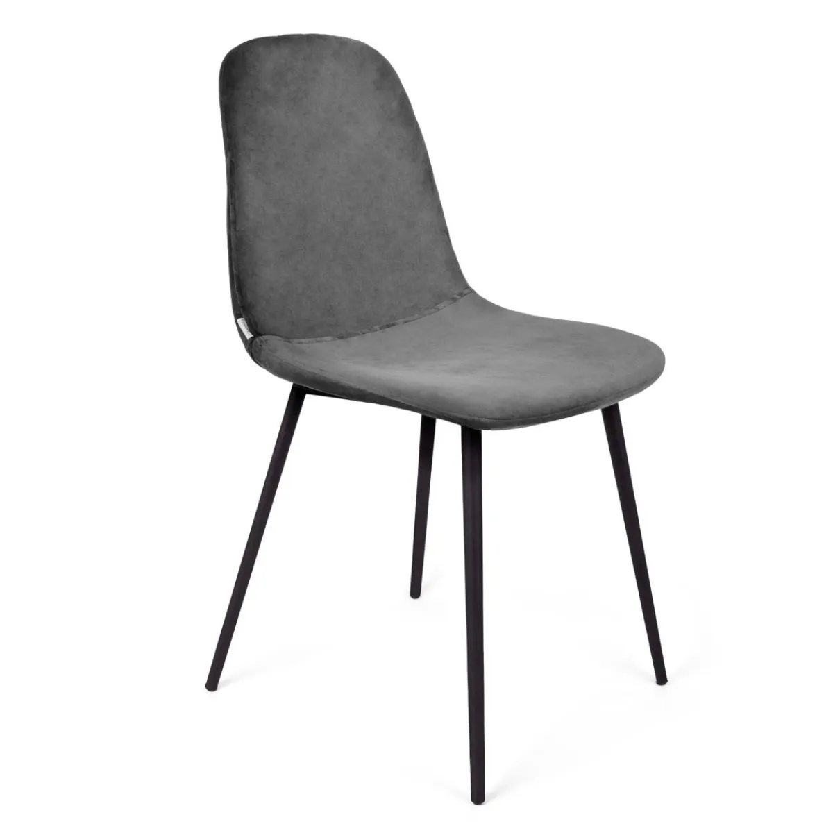 HOMLA Krzeslo Slank Welurowe Szare 44X52X85Cm Szary Clearance