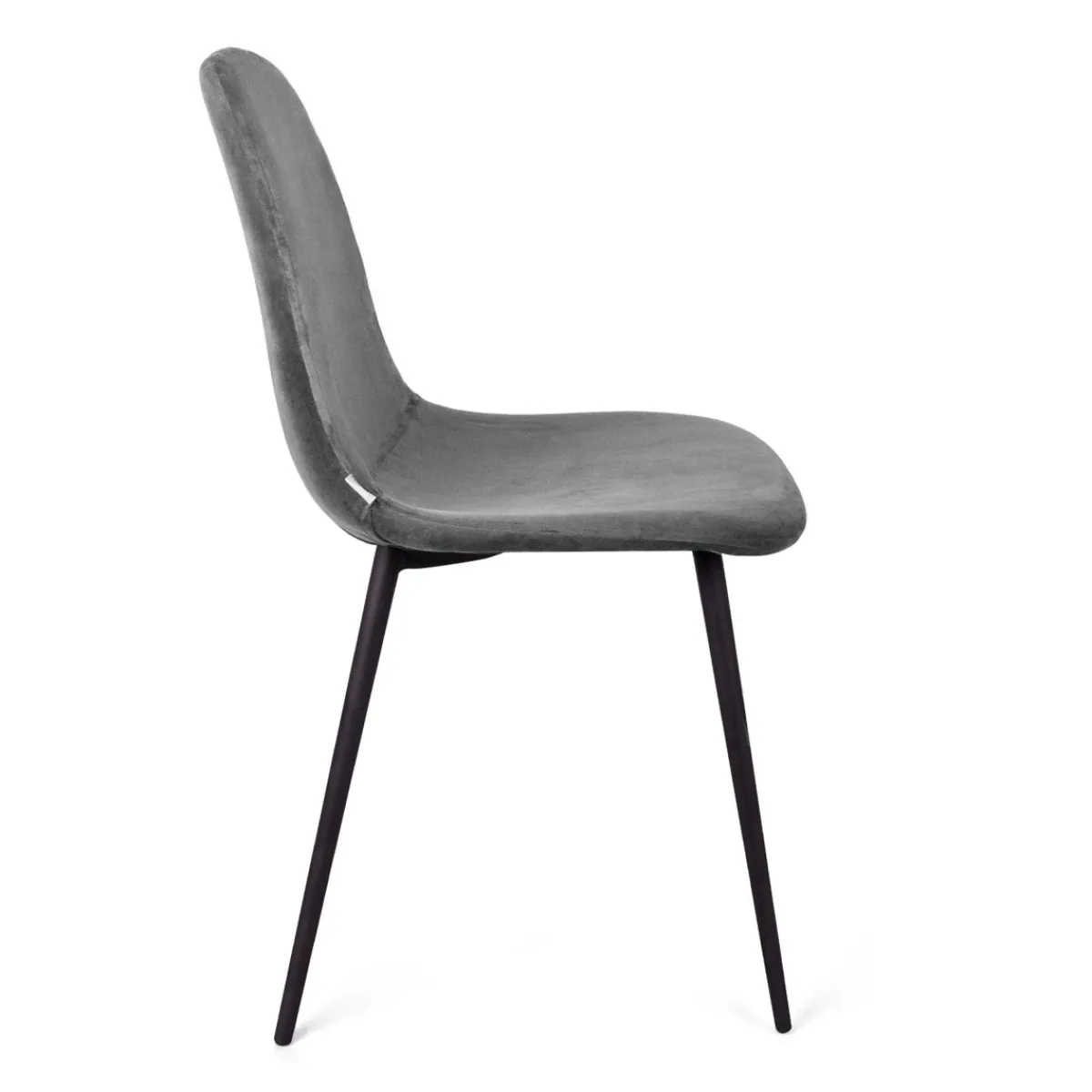 HOMLA Krzeslo Slank Welurowe Szare 44X52X85Cm Szary Clearance