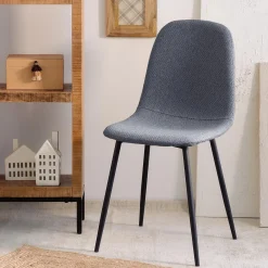 HOMLA Krzeslo Slank W Tkaninie Szare 44X52X85Cm Szary Clearance