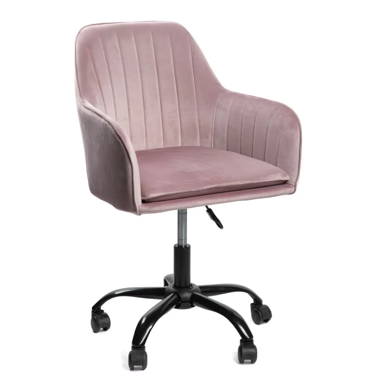 HOMLA Krzeslo Teill Welurowe Obrotowe Rozowe 55,5X54,5X80-90Cm Rozowy Outlet