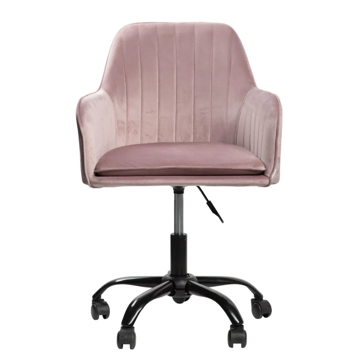 HOMLA Krzeslo Teill Welurowe Obrotowe Rozowe 55,5X54,5X80-90Cm Rozowy Outlet