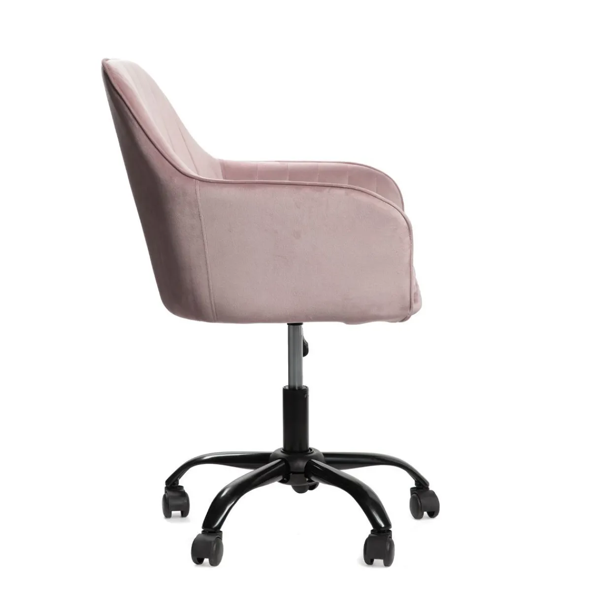 HOMLA Krzeslo Teill Welurowe Obrotowe Rozowe 55,5X54,5X80-90Cm Rozowy Outlet