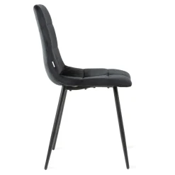 HOMLA Krzeslo Triss Welurowe Czarne 44X57X88 Cm Czarny Best