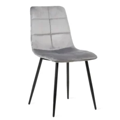 HOMLA Krzeslo Triss Welurowe Szare 44X57X88 Cm Szary Outlet