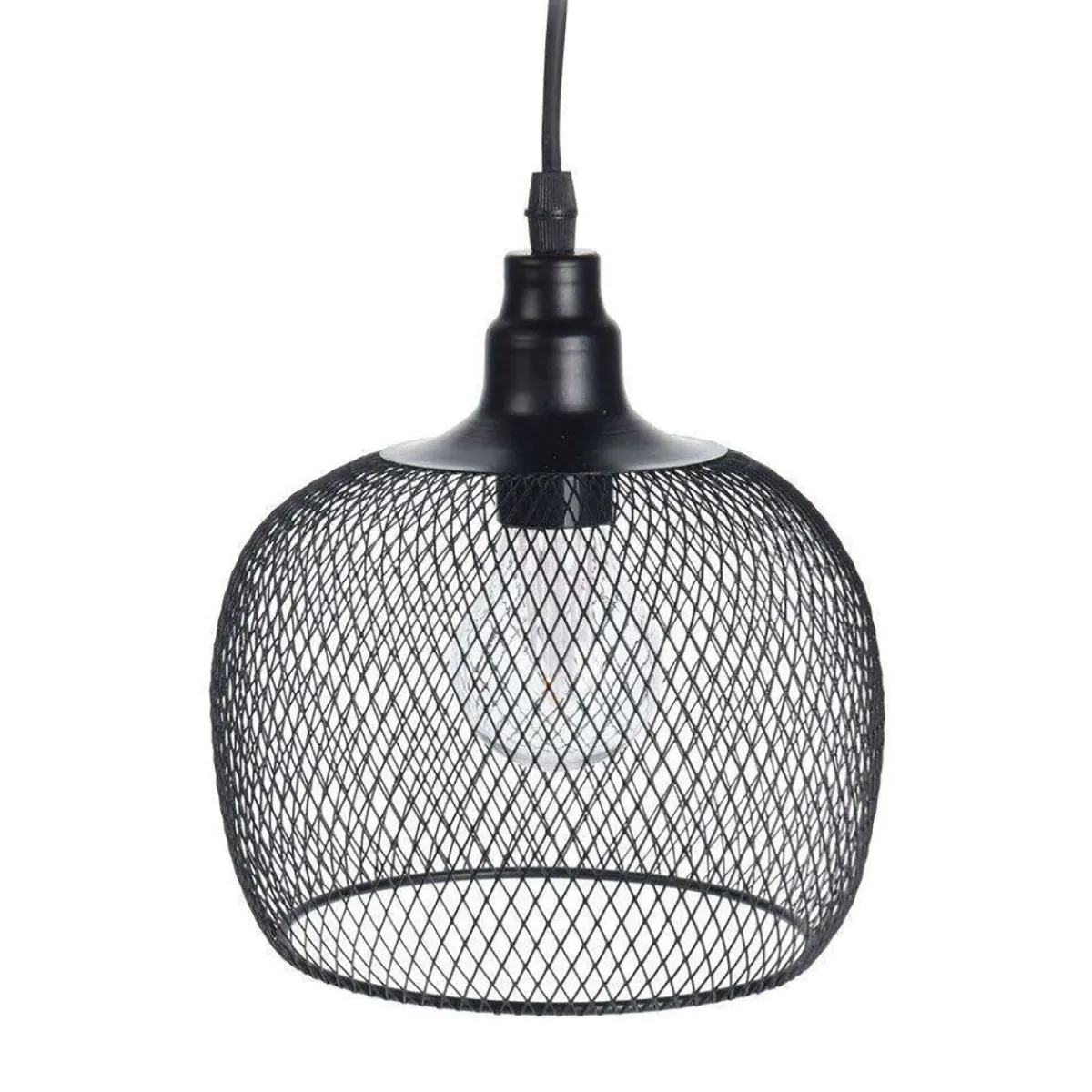 KOOPMAN Lampa Atros Wiszaca Czarna 19X18 Cm Czarny Clearance