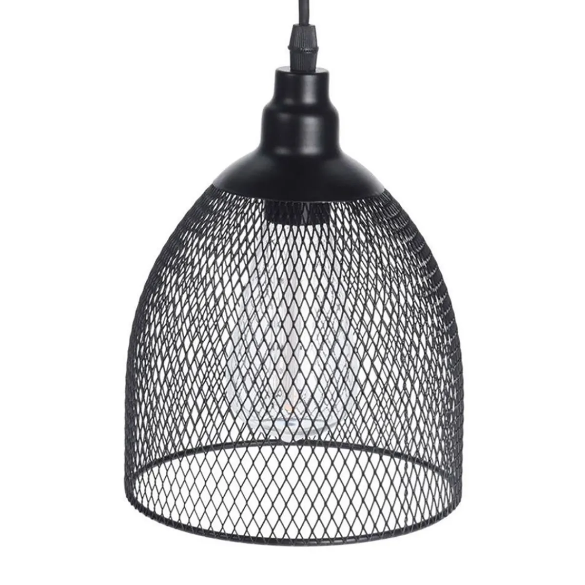 KOOPMAN Lampa Atros Wiszaca Czarna 21X16 Cm Czarny
