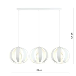 EMIBIG Lampa Galia Wiszaca 3-Punktowa Bialy Outlet