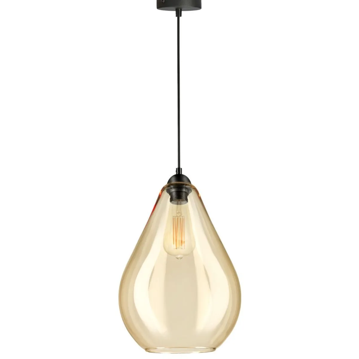 HOMLA Lampa Miste Wiszaca Bursztynowa 24X24X180 Cm Best