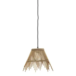MADAM STOLTZ Lampa Sufitowa Boho Bambusowa 35X26,5 Cm Bezowy Discount