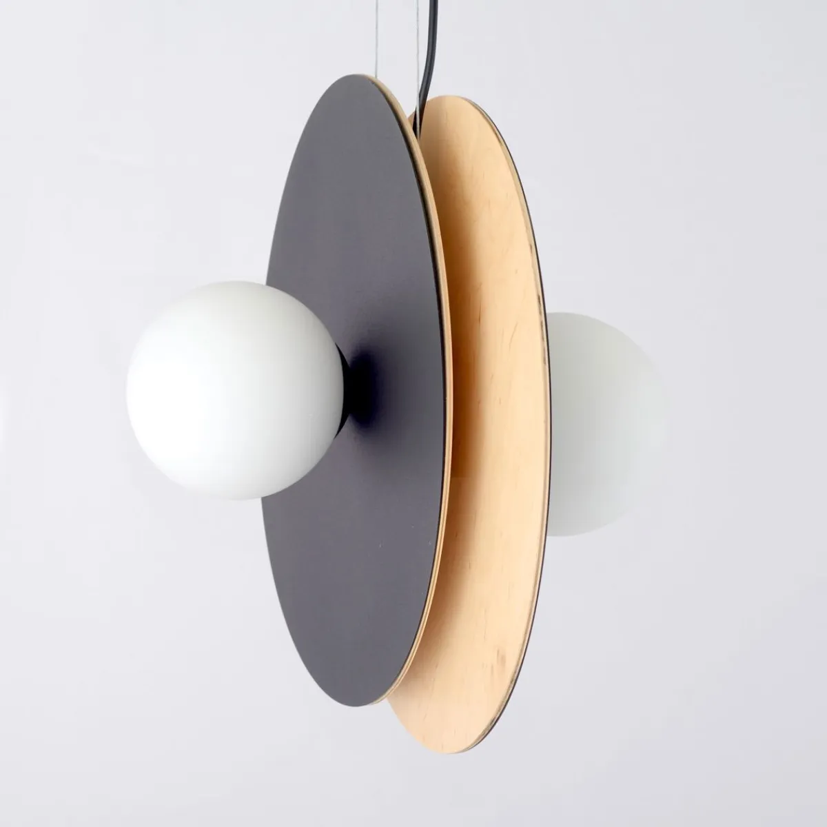 EMIBIG Lampa Sufitowa Soho 4-Punktowa Opal 126X60(100) Cm Czarny Discount