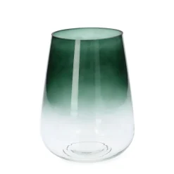 HOMLA Lampion Galia Szklany 15X20 Cm Zielony Outlet