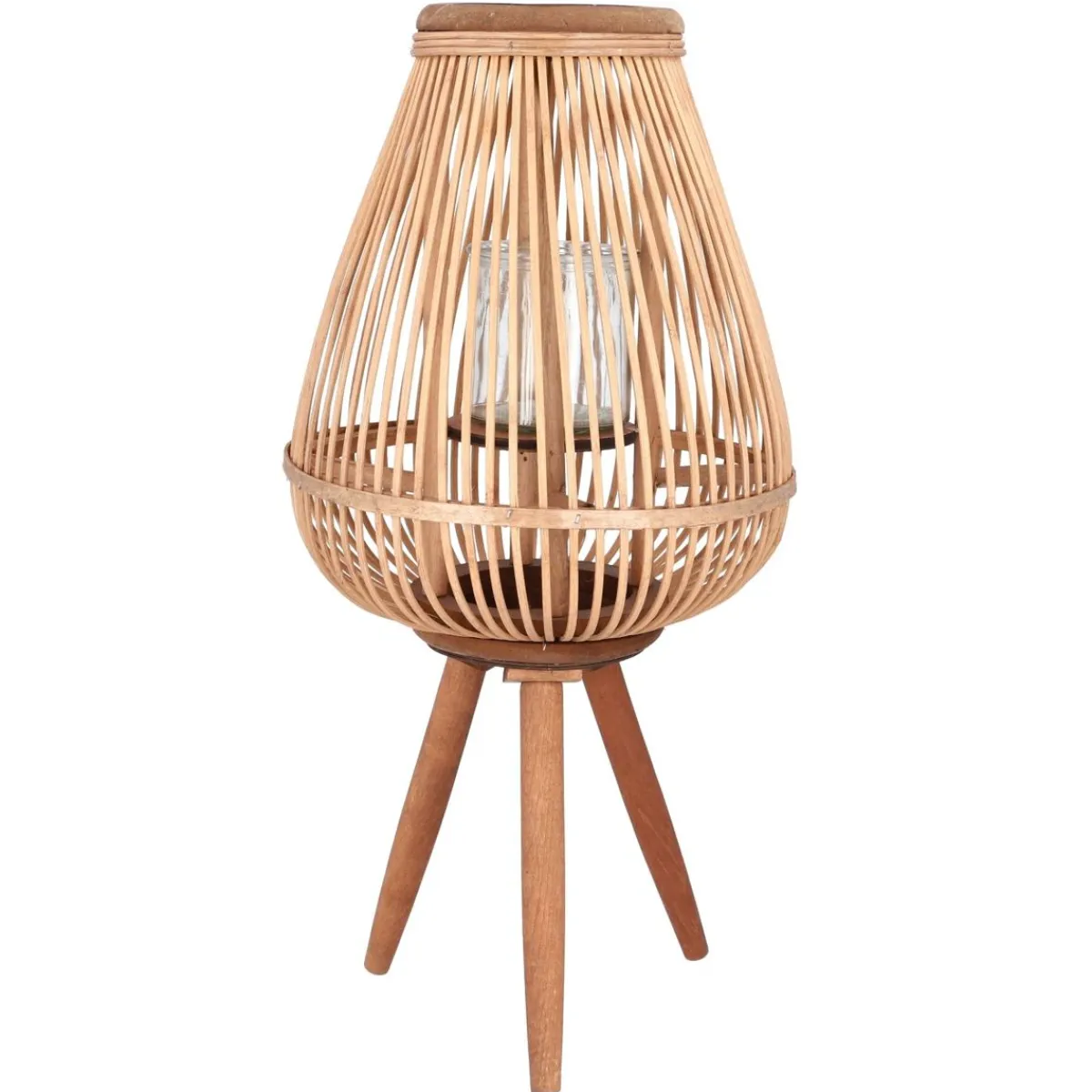 HOMLA Lampion Masaya Ogródowy 15X11X61 Cm Naturalny Outlet