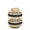 HOMLA Lampion Radiant Pleciony Z Czarnymi Elementami 30 Cm