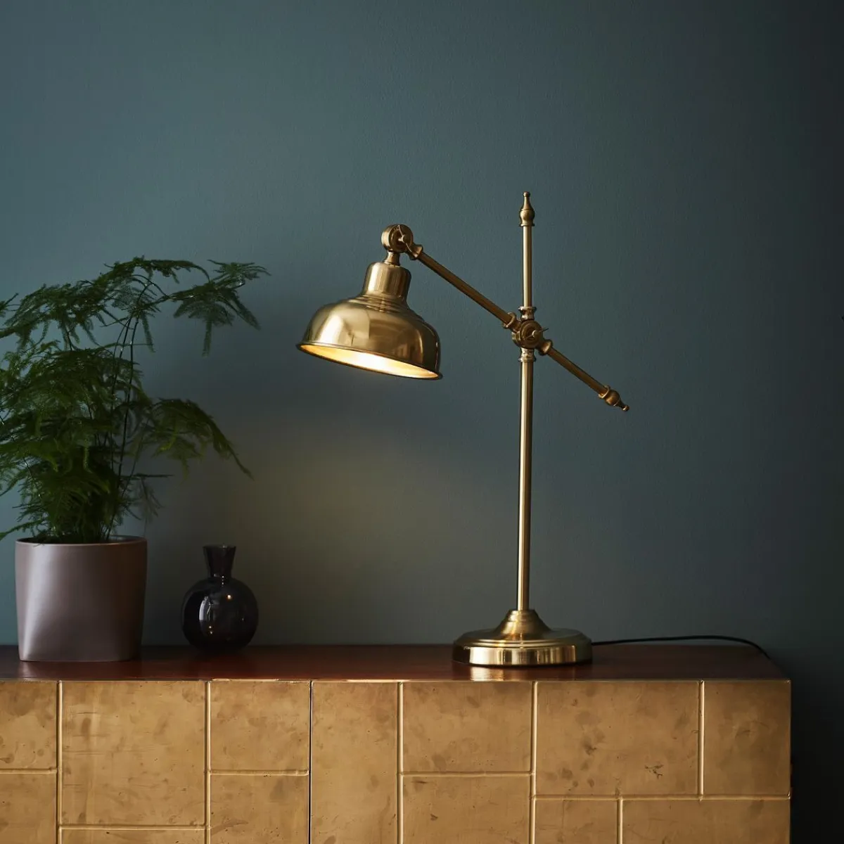 MARKSLOJD Lampka Nocna Grimstad Zlota 18X49,5X56,5 Cm Zloty Outlet