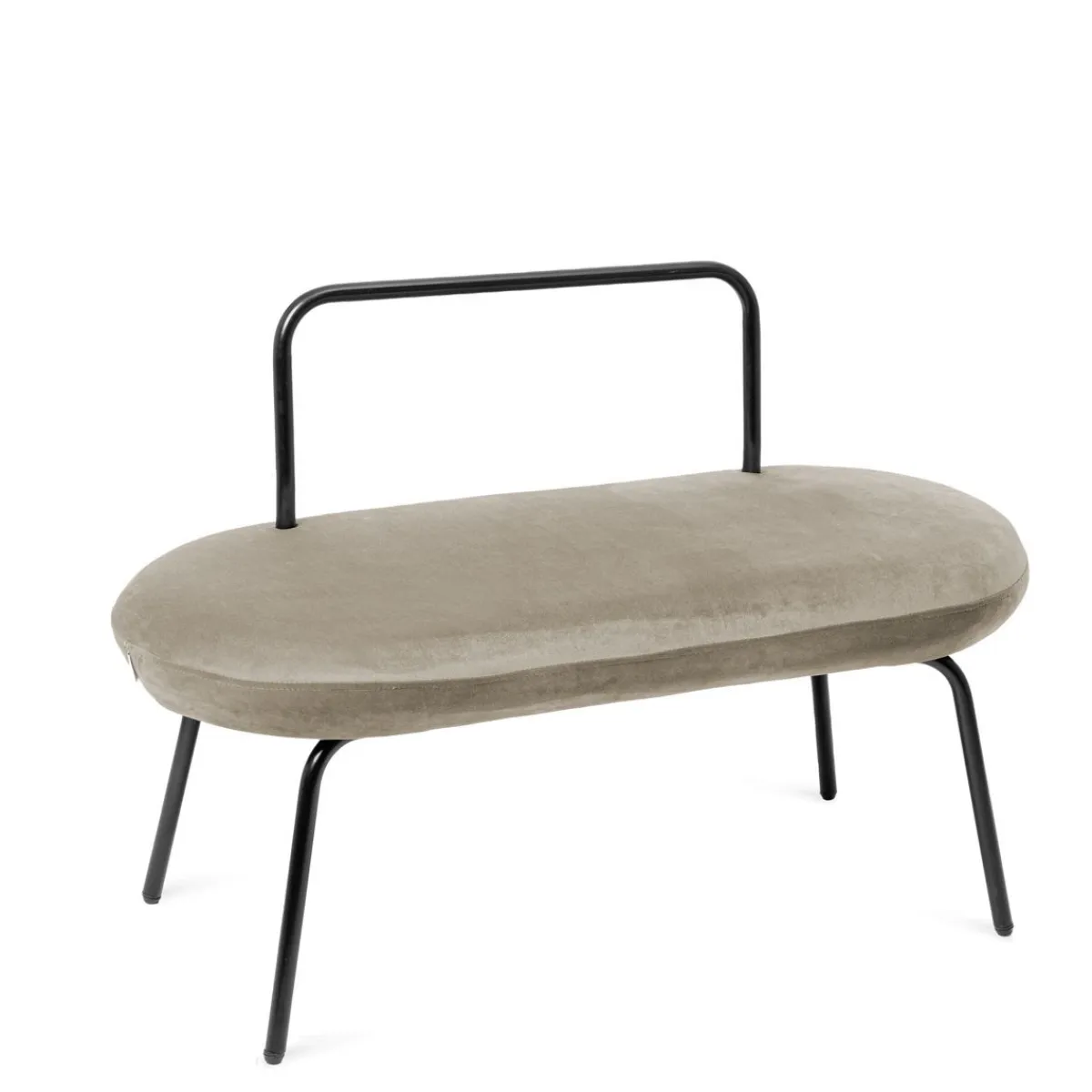 HOMLA Lawka Ina Welurowa Bezowa 95X45X61 Cm Bezowy New
