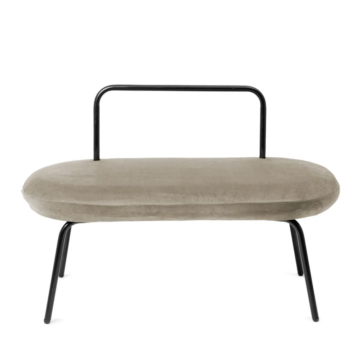 HOMLA Lawka Ina Welurowa Bezowa 95X45X61 Cm Bezowy New