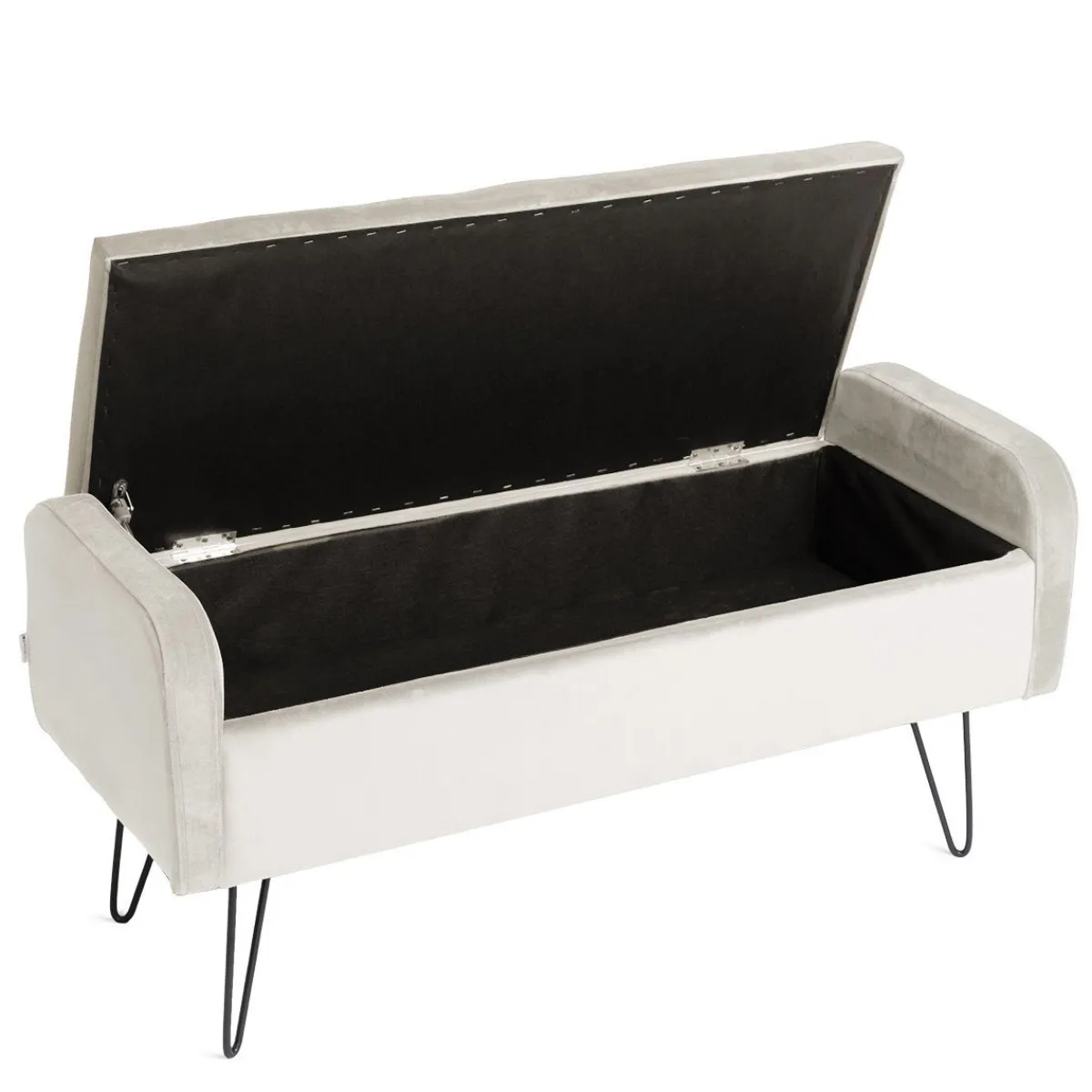 HOMLA Lawka Venlo Welurowa Bezowa 100X39X45Cm Bezowy New