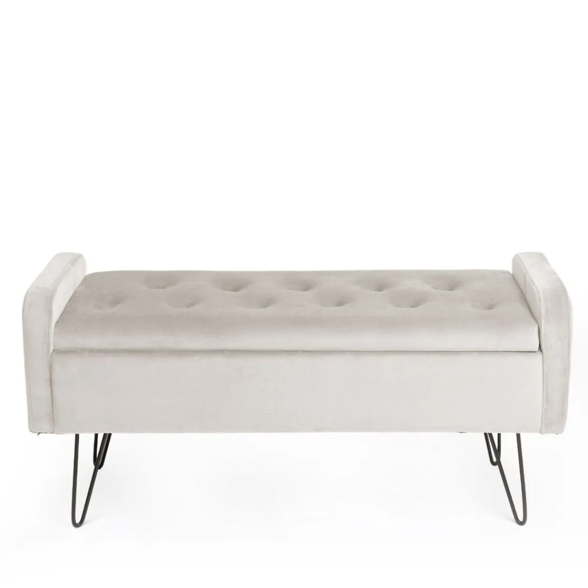 HOMLA Lawka Venlo Welurowa Bezowa 100X39X45Cm Bezowy New