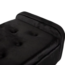 HOMLA Lawka Venlo Welurowa Czarna 100X39X45Cm Czarny New