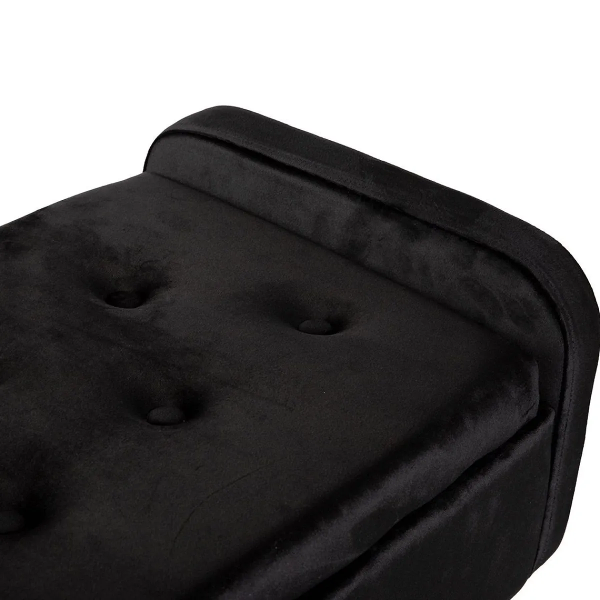 HOMLA Lawka Venlo Welurowa Czarna 100X39X45Cm Czarny New