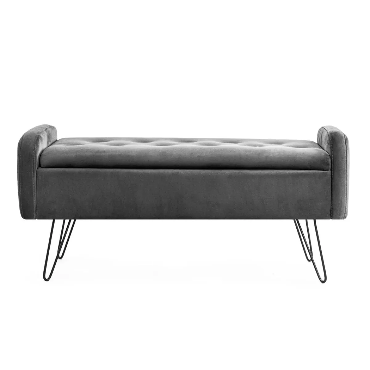 HOMLA Lawka Venlo Welurowa Szara 100X39X45Cm Szary Online