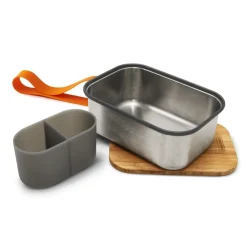 BLACK+BLUM Lunchbox Orange Stalowy Na Kanapke L 19X13,5X7,5 Cm Srebrny Online