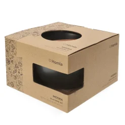 HOMLA Misa Mooka Do Salat Ceramiczna Z Przyborami Czarna 24 Cm Czarny Outlet