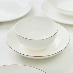 HOMLA Miseczka Auro Ze Zlota Obwodka 16 Cm Bialy New