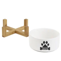 HOMLA Miska Treats Dla Psa M Z Bambusowa Podstawa 16X10 Cm Clearance