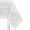 HOMLA Obrus Halis Bialy Z Azurowym Brzegiem 150X200 Cm New