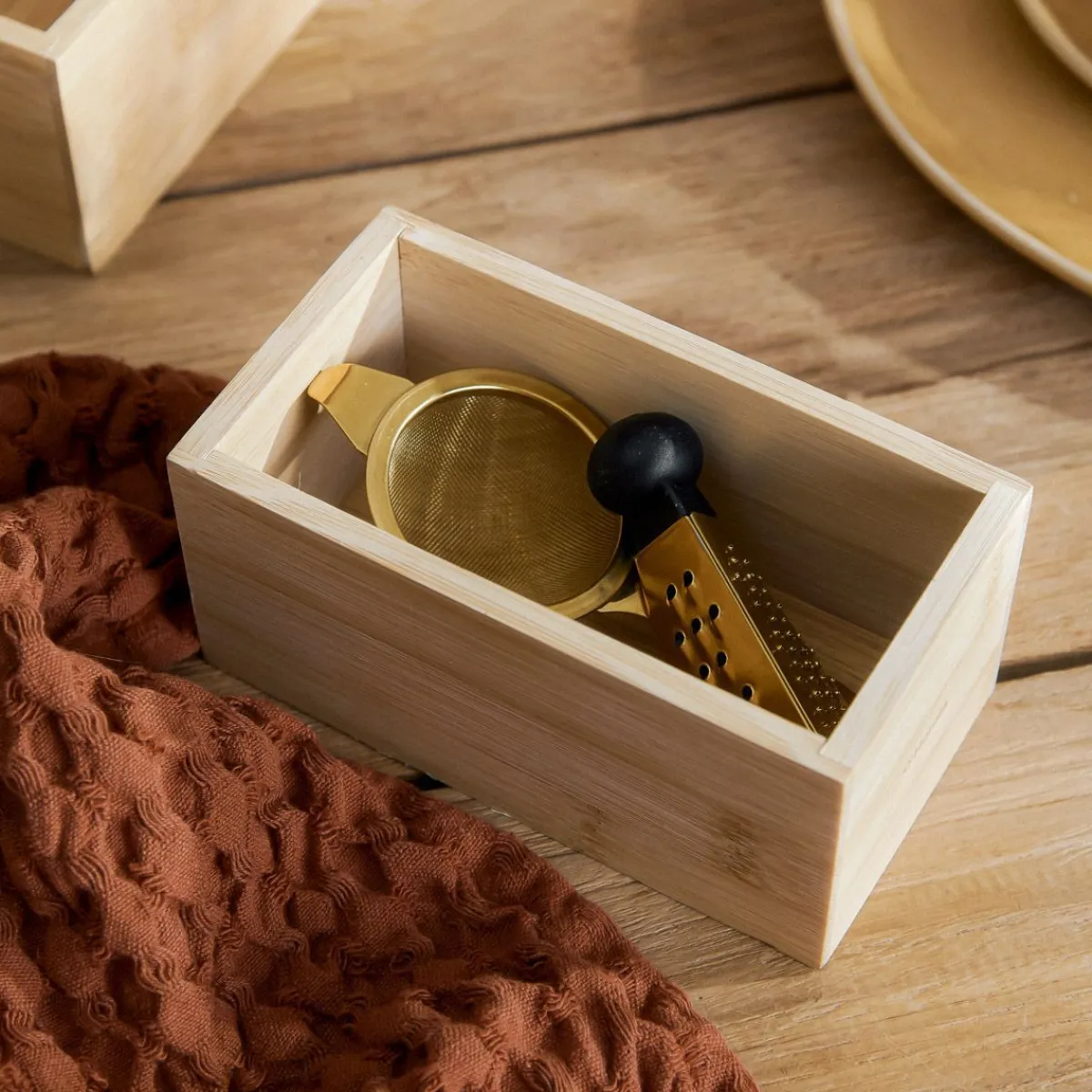 HOMLA Organizer Bambou Kuchenny S 15X8 Cm Naturalny Clearance