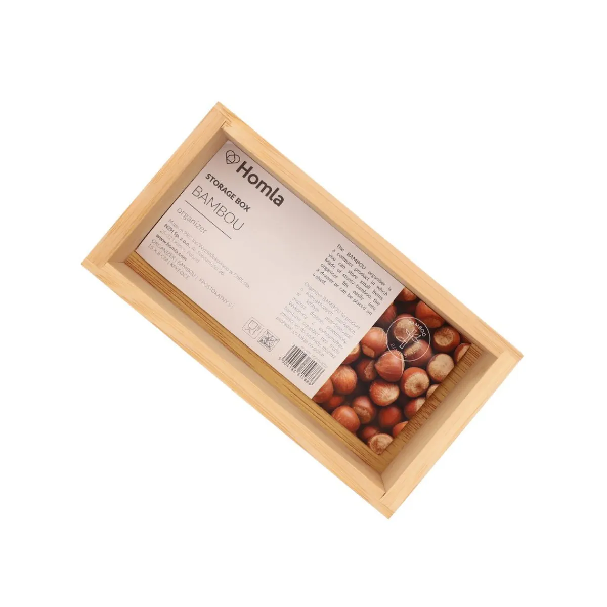 HOMLA Organizer Bambou Kuchenny S 15X8 Cm Naturalny Clearance